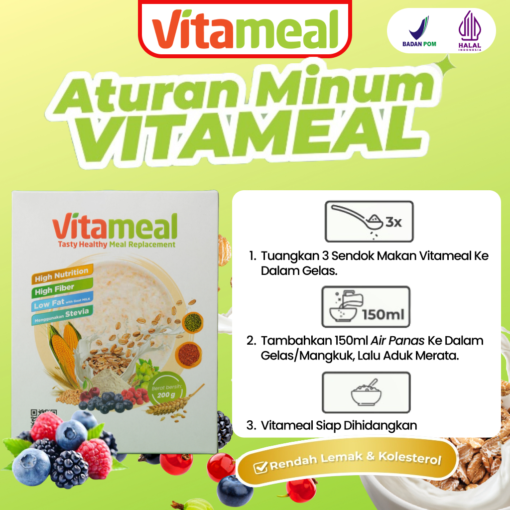 

QH VITAMEAL - Sereal Sehat Atasi Diabetes Jaga Kadar Gula Darah Tinggi Penyembuhan Gula Darah Tinggi