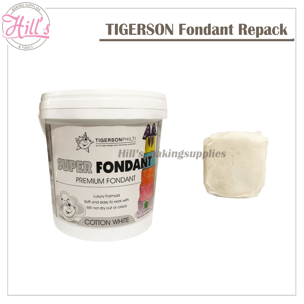 

TIGERSON FONDANT SUPER FONDANT 250 gr 500 gr SUPER WHITE / COTTON WHITE 250gr 500gr