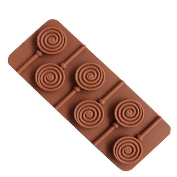 Cetakan silikon cetakan coklat permen lolipop bulat bundar