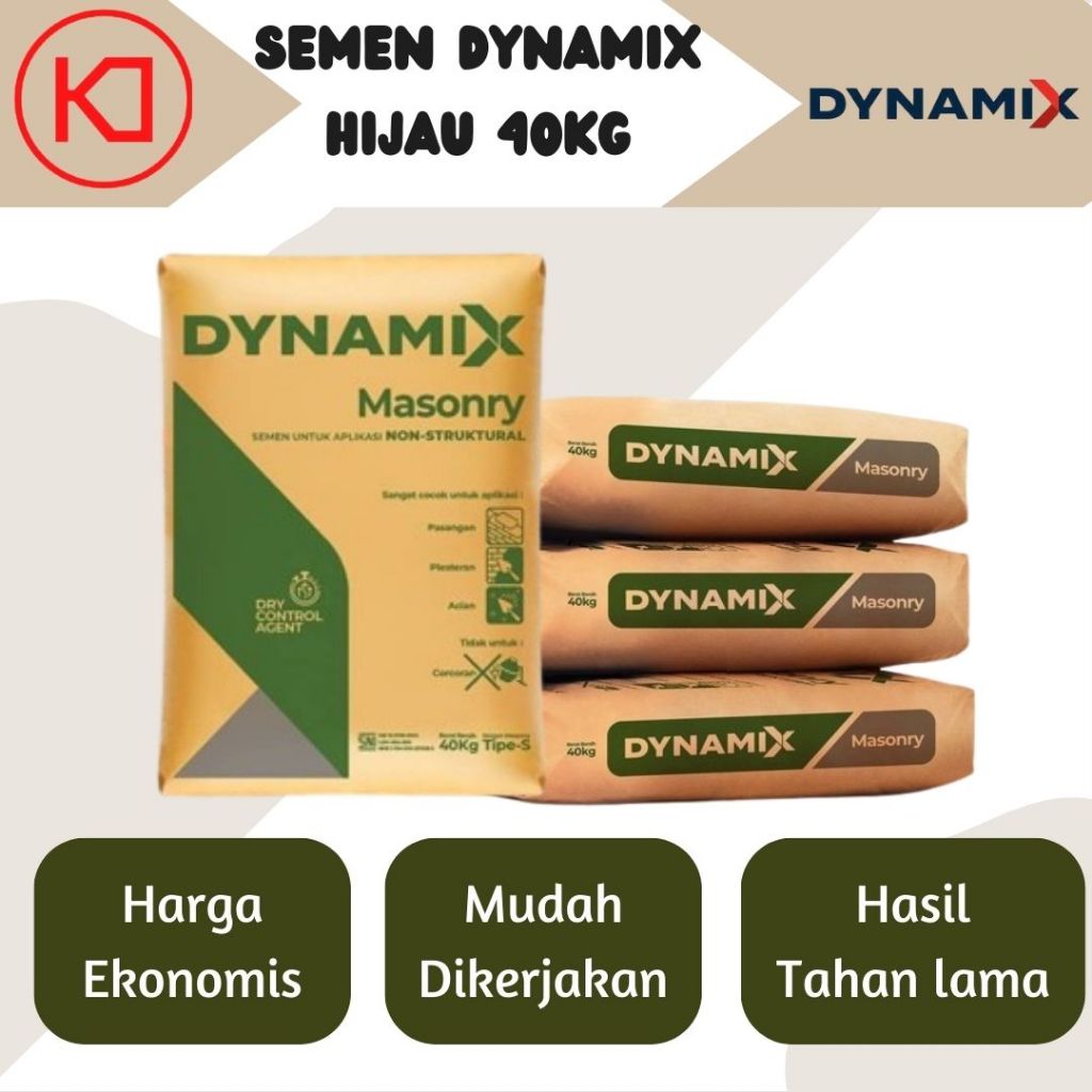 Semen Dynamix masonry/Semen Dynamix Hijau (KHUSUS PENGIRIMAN DALAM KOTA)