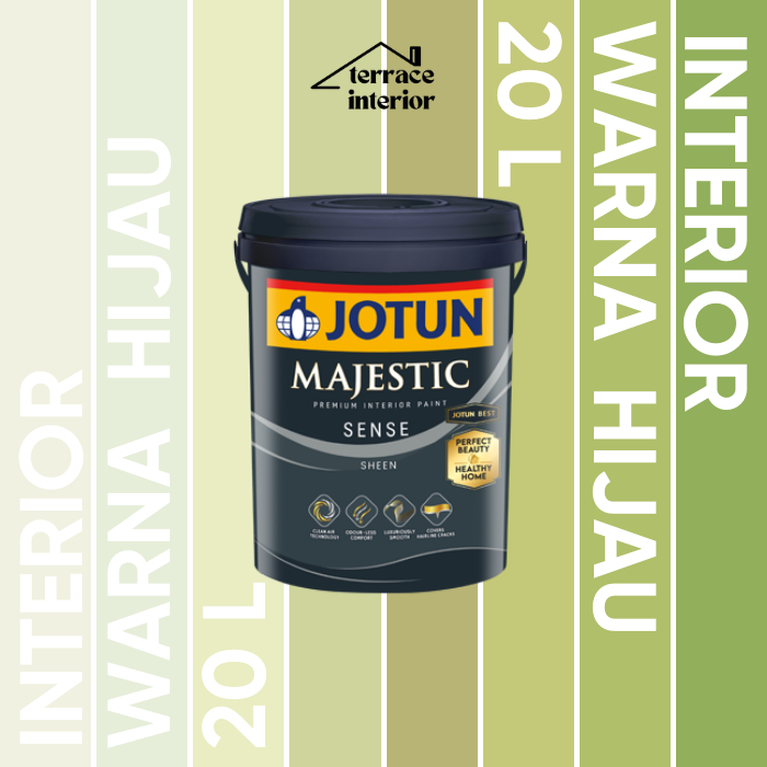 Cat Tembok Majestic Sense Interior Jotun warna Hijau 20 L