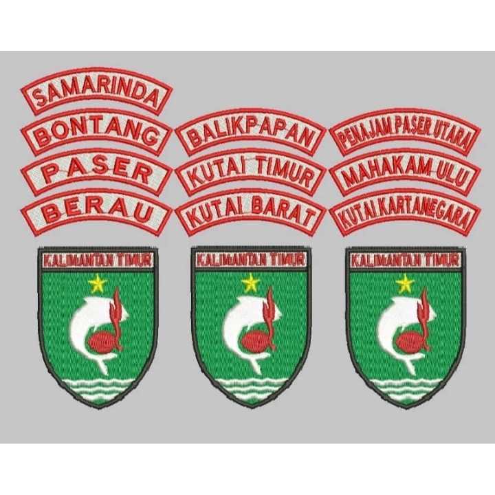 Badge kwarda kalimantan timur logo bordir kalimantan timur / kwarcab bordir