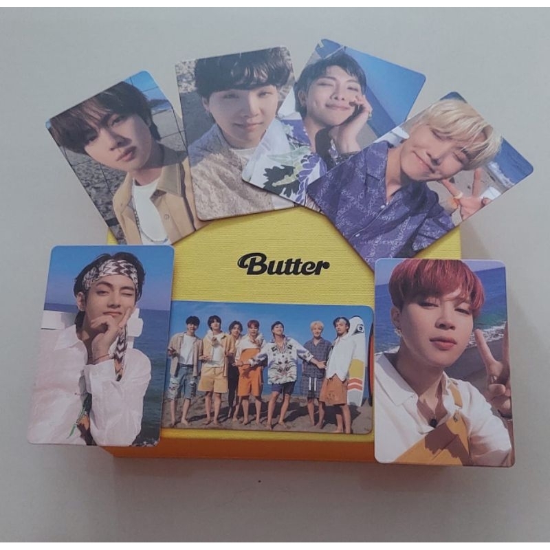 PC Photocard BTS Butter Peach Jin V Jimin unofficial premium (baca DESKRIPSI) (Minus Jungkook)