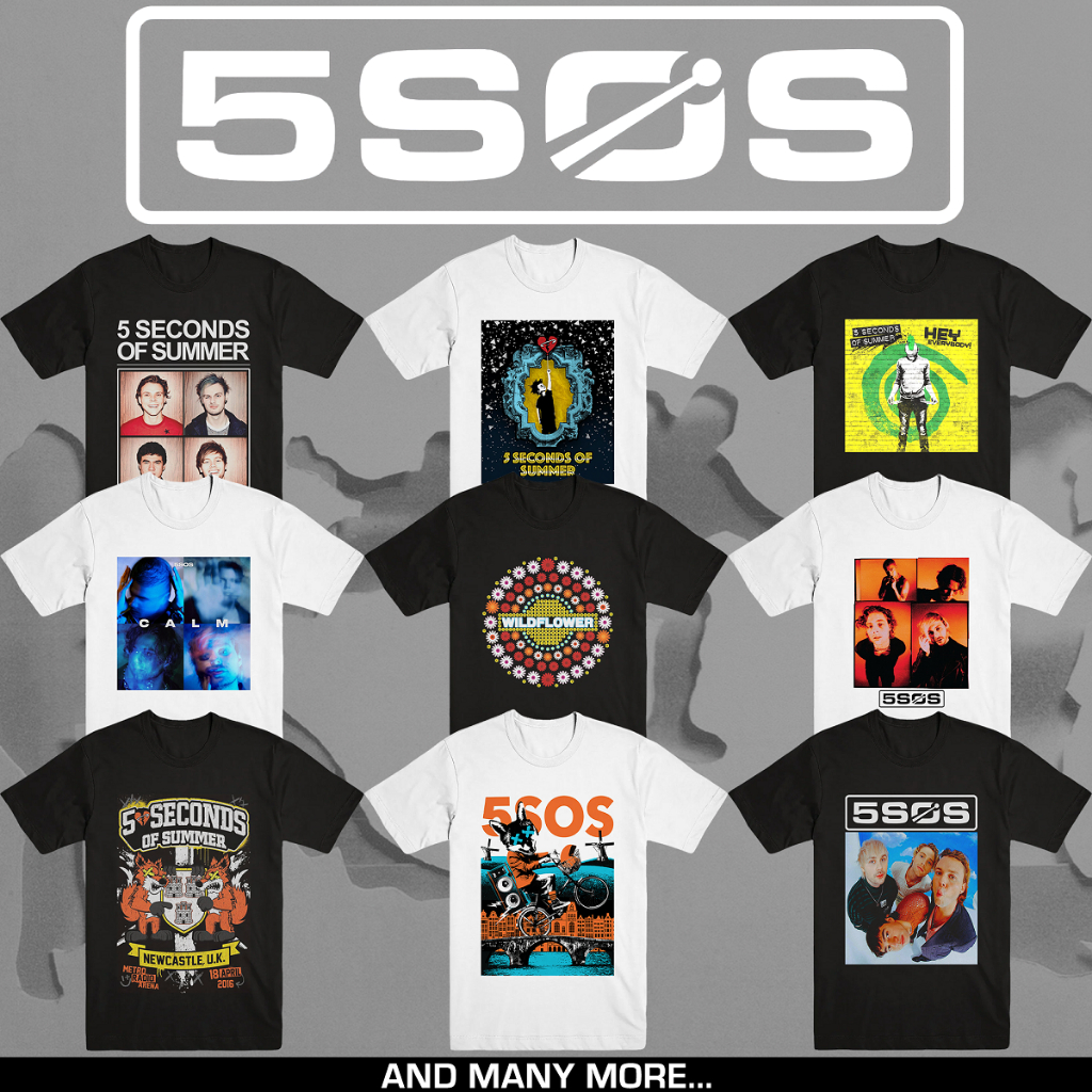 5 SECONDS OF SUMMER - 5 SOS | T-SHIRT BAND | POP PUNK | MERCHANDISE