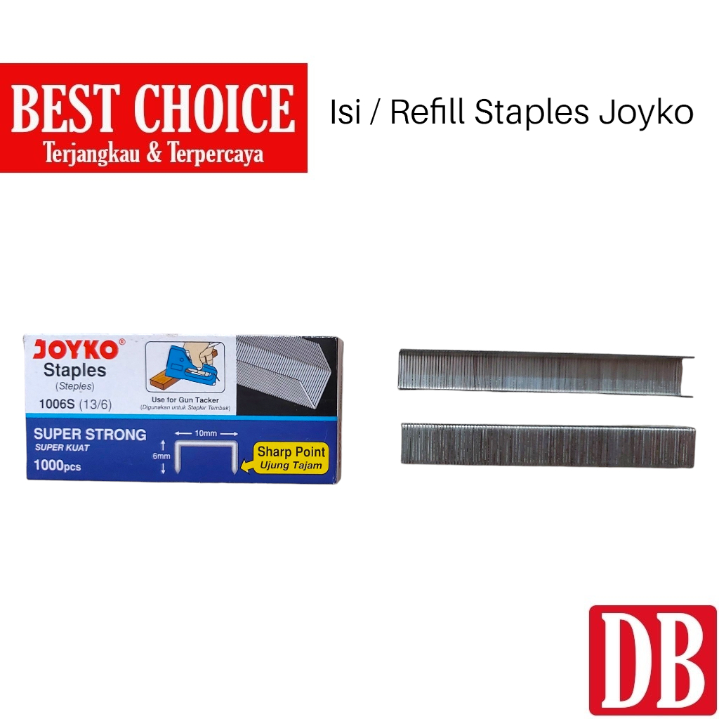 

Refill / Isi Staples Tembak / Gun Tacker Joyko 1006S (13/6) (1pcs)