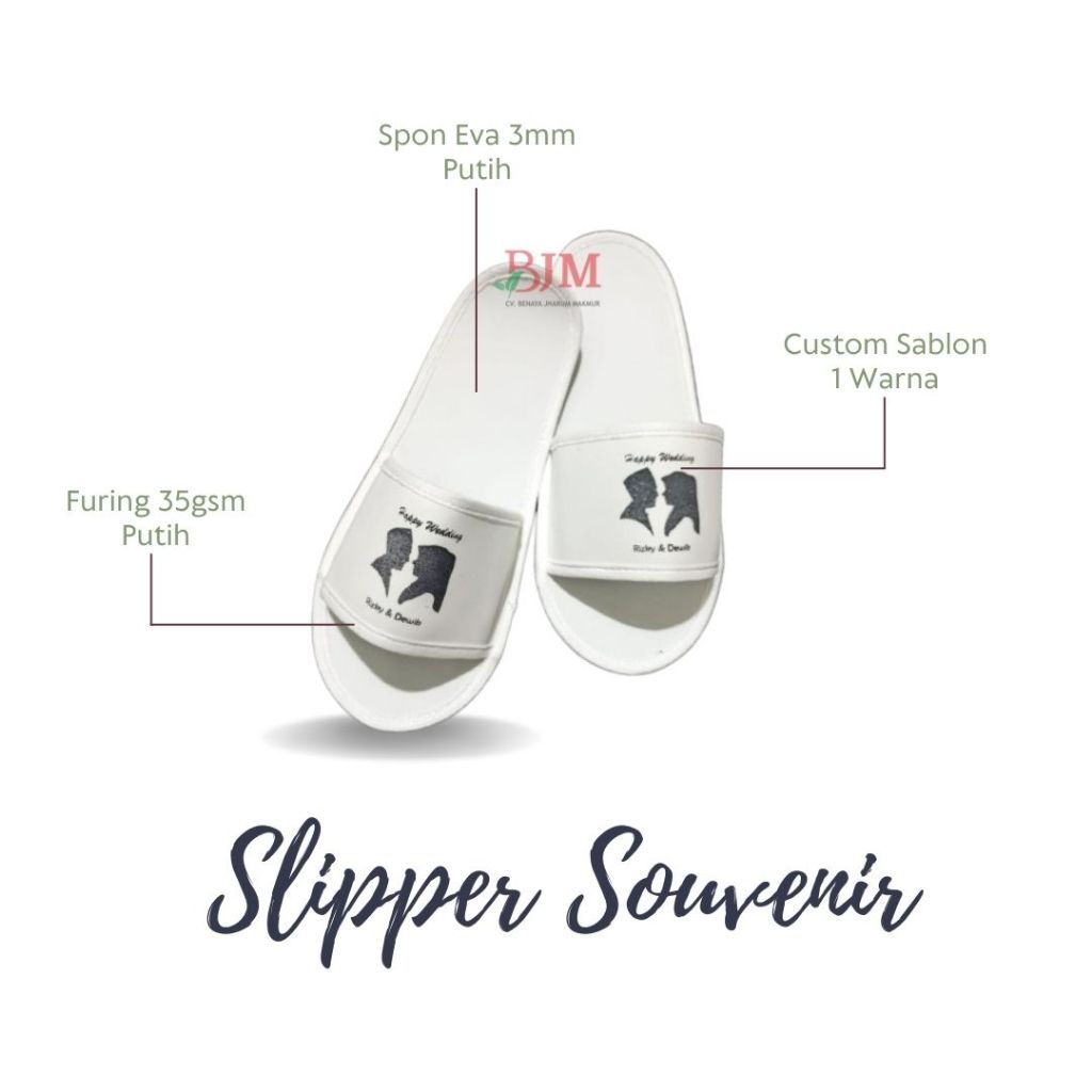 Souvenir Sandal Hotel Wedding Suvenir Sendal Nikahan Putih Murah