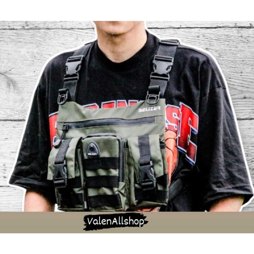 tas dada / chest bag BELIZER  / tas pelindung dada chest bag tactical rig bag premium