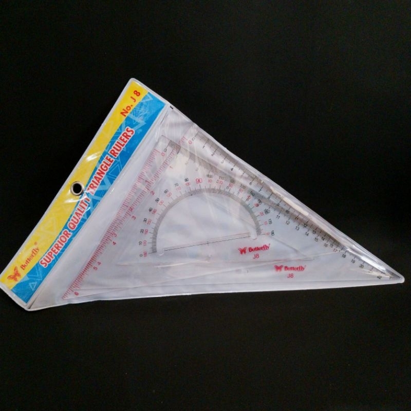 

(1 pcs) Penggaris Segitiga J8 Butterfly No 8