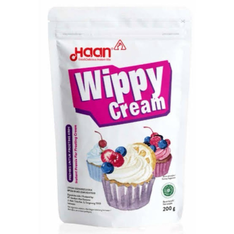 

Haan wippy cream 200g / whipcream haan 200g / whip cream instan / whipcream bubuk