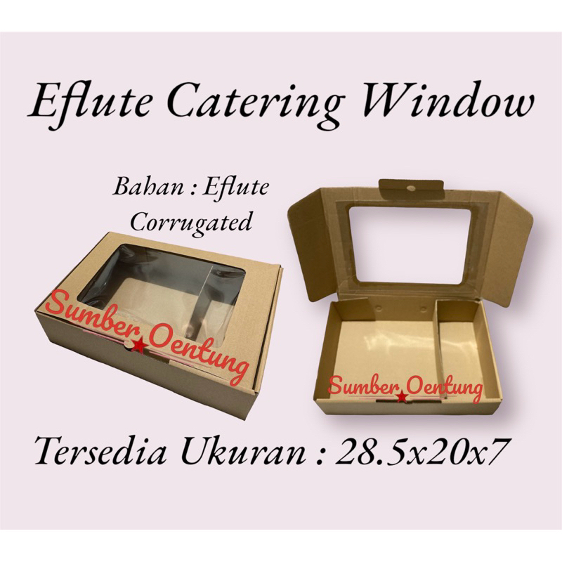 

DUS EFLUTE CATERING WINDOW 20 TEBAL KARTON BOX KOTAK HAMPERS KUE NASI