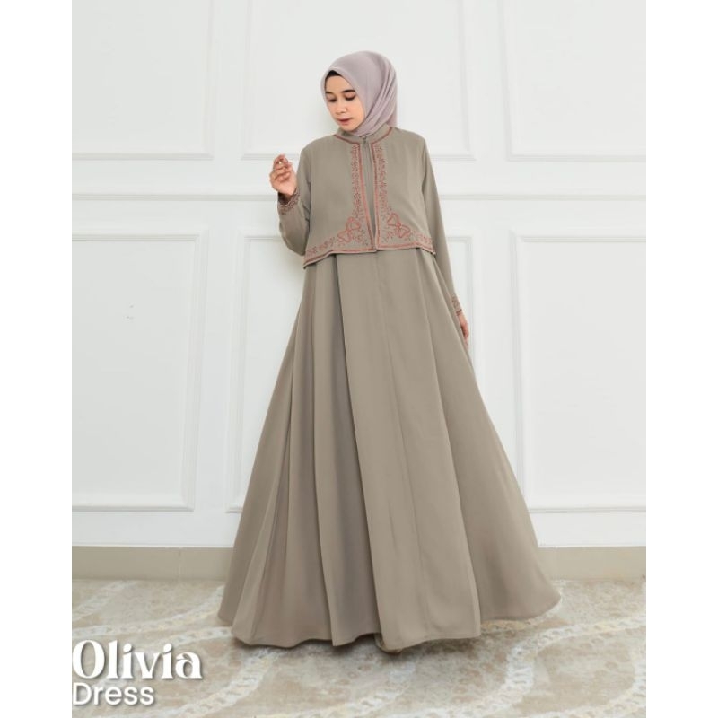 OLIVIA DRESS BY MAREVI GAMIS TERBARU ABAYA ORIGINAL