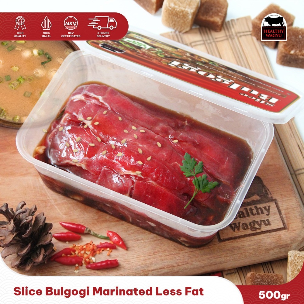 

Beef Slice Non Fat Marinated Daging Slice Rendah Lemak Bumbu Marinasi Halal Healthy Wagyu