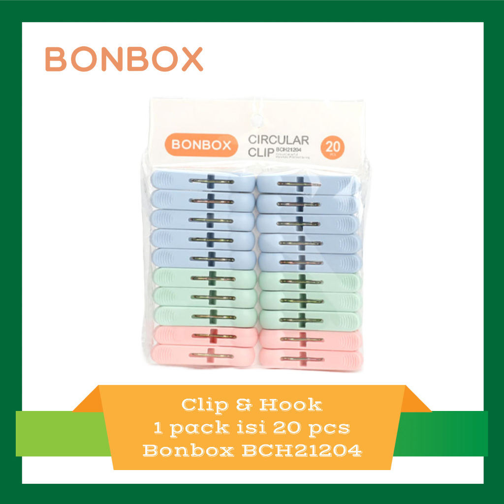 Penjepit Baju/Clip & Hook Bonbox BCH21204 Colorful dan Multifungsi
