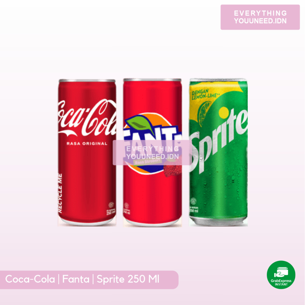 

Coca Cola | Fanta | Sprite Kaleng 250 Ml