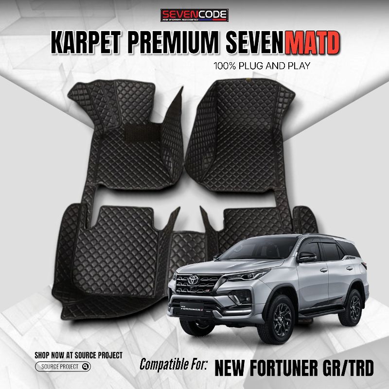 KARPET DASAR MOBIL SEVENMATD 7D - NEW FORTUNER GR TRD SEVENCODE
