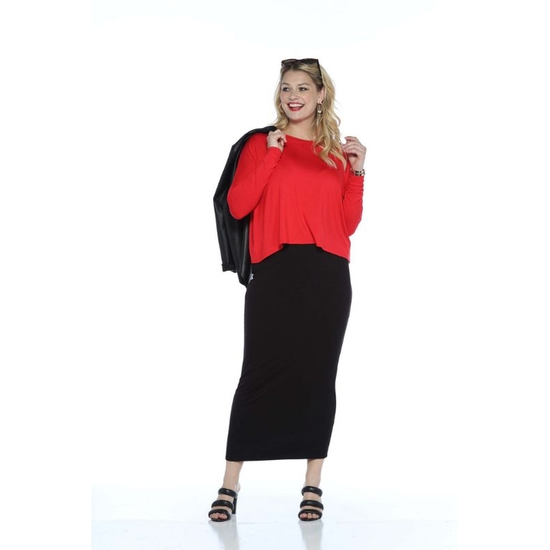 Maxi Skirt Rok Span Panjang Polos - Rok Kerja Scuba Premium BB.40 - 75 (kg) Ready