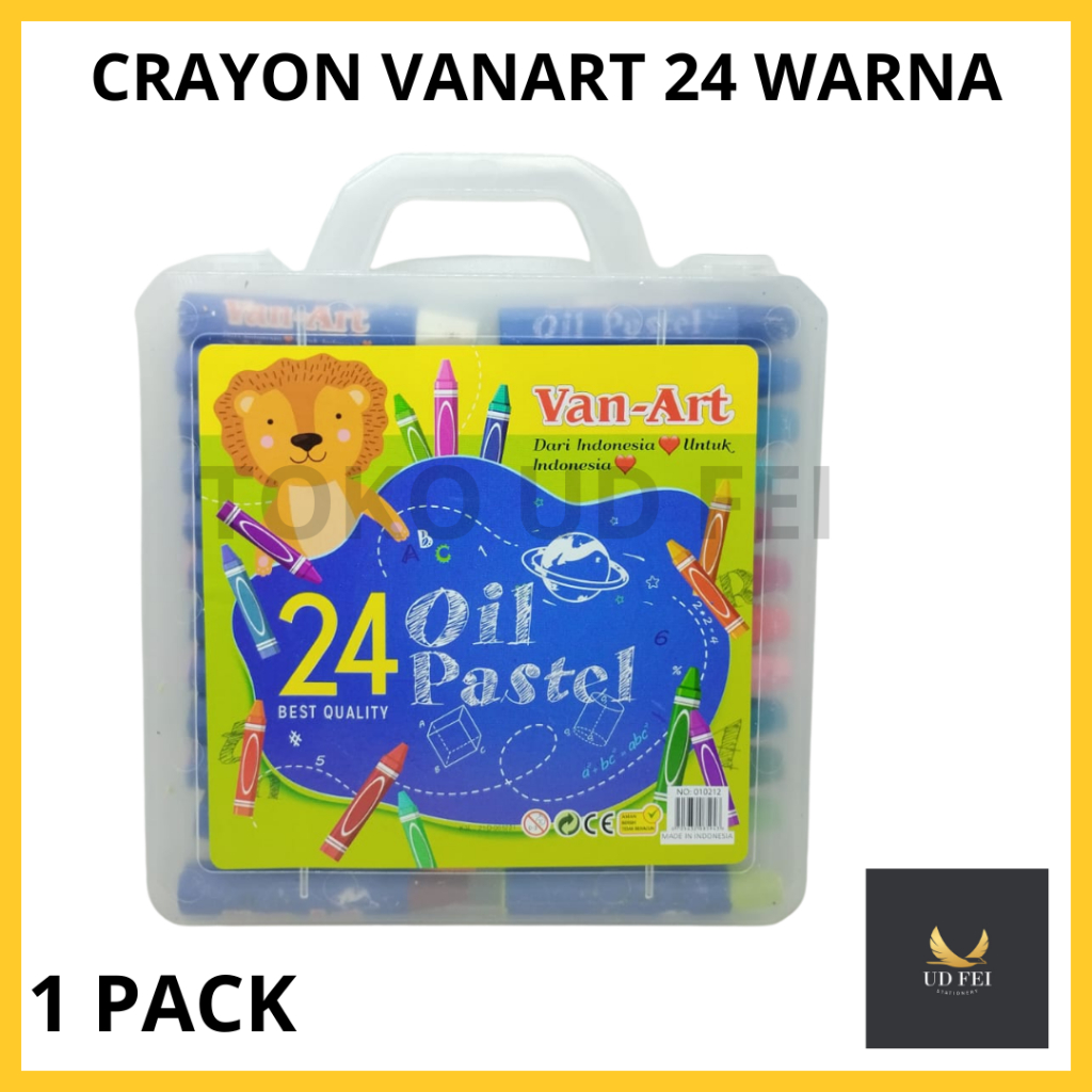 

(1 PACK/ 1 SET) Crayon Vanart/ Crayon 24 warna/ Crayon Vanart 24 warna Fancy/ Krayon 24 warna