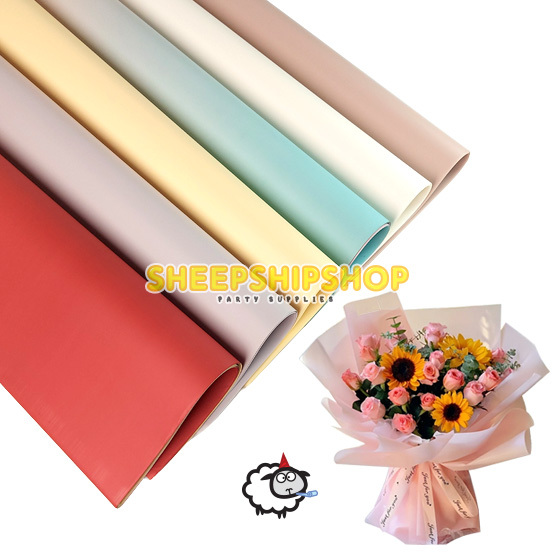 

[ 20 Lembar ] FLOWER WRAPPING PAPER POLOS / Kertas Buket Dekorasi Bunga, Boneka, Makanan, Kado Ulang Tahun