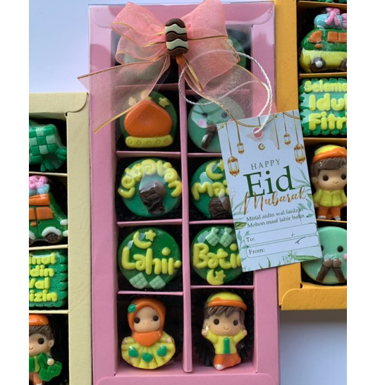 

(READY) Hampers kado cokelat karakter lebaran idul fitri isi 10