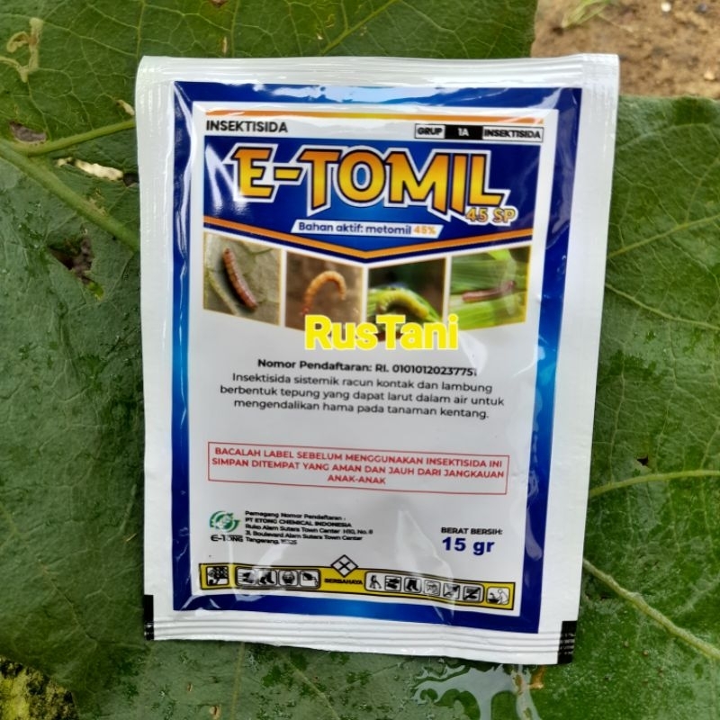 Insektisida E-TOMIL 45SP 15Gr Bahan aktif : Metomil 45%