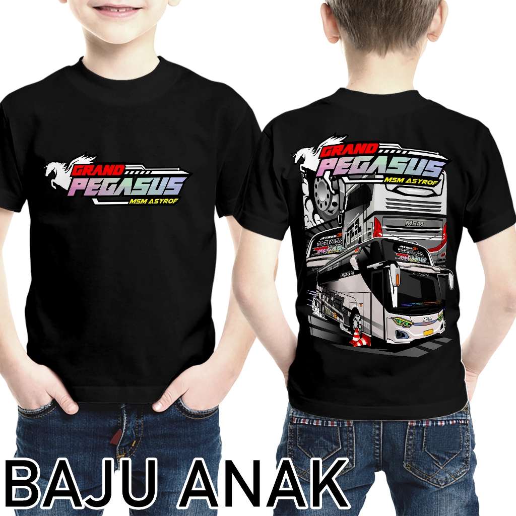 KAOS ANAK BUS MANIA GRAND PEGASUS USIA 1-12 TAHUN BAJU ANAK KAOS BUS - KAOS BUSMANIA KEREN