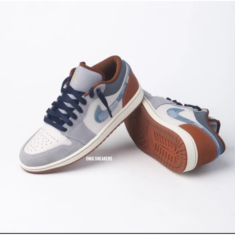 Air Jordan 1 Low SE Phantom Denim Swoosh Star Blue - BNIB Original 100%