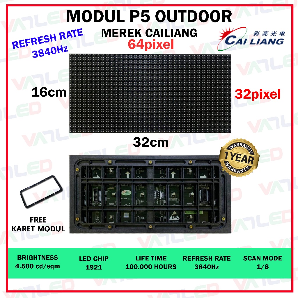 MODUL PANEL MODULE P4 P5 P8 RGB FULLCOLOR OUTDOOR