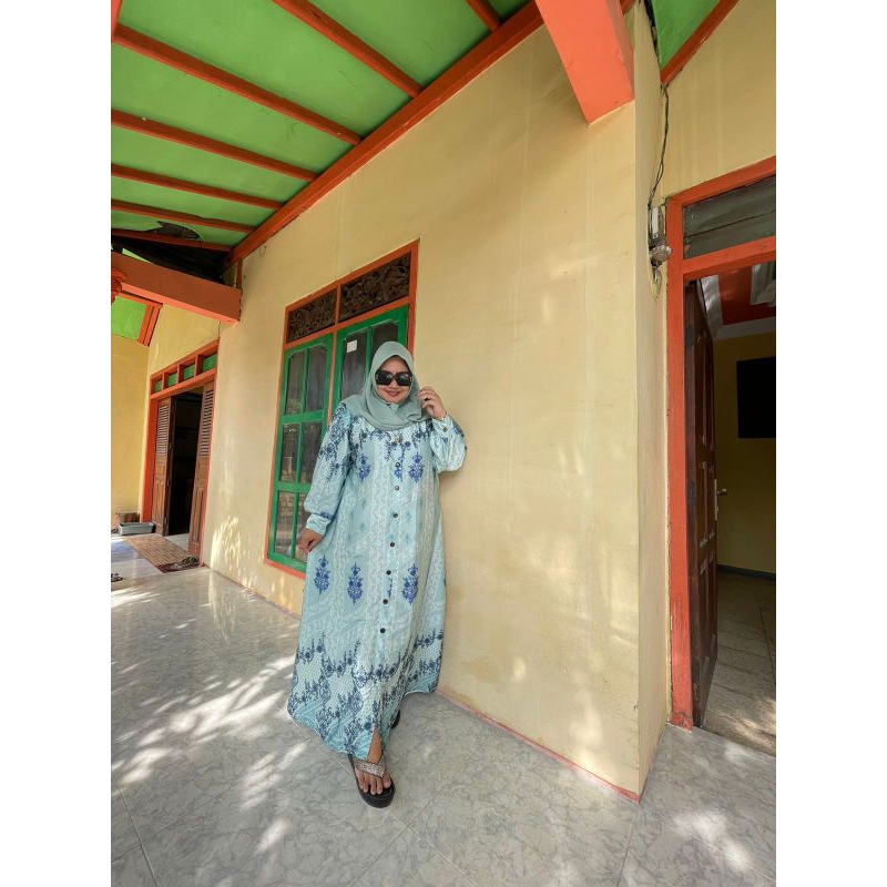 gamis Armani silk printing mewah super jumbo