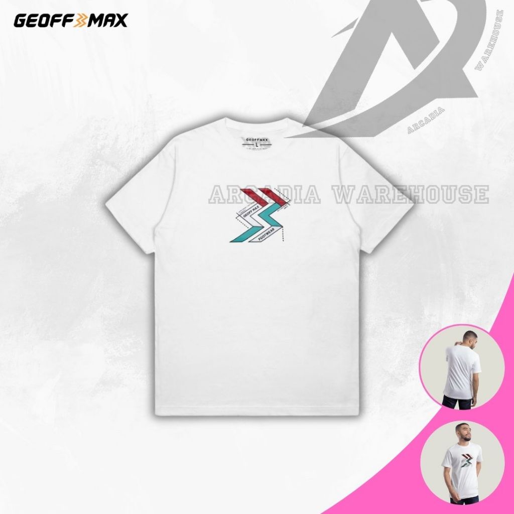 Arcadia Warehouse | Geoff Max Original - Math White | T-Shirt | Kaos | Lengan Pendek | Kaos Pria Wan