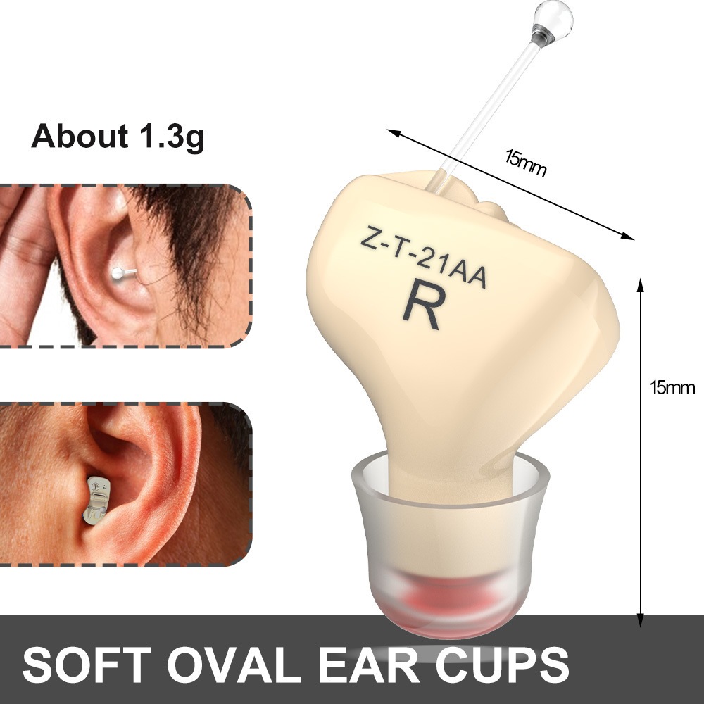 Alat Bantu dengar Telinga Orang Tua Anak Terkecil CIC Dalam Telinga Pendengaran Suara Jelas Berkualitas Invisible Mini Hearing Aid