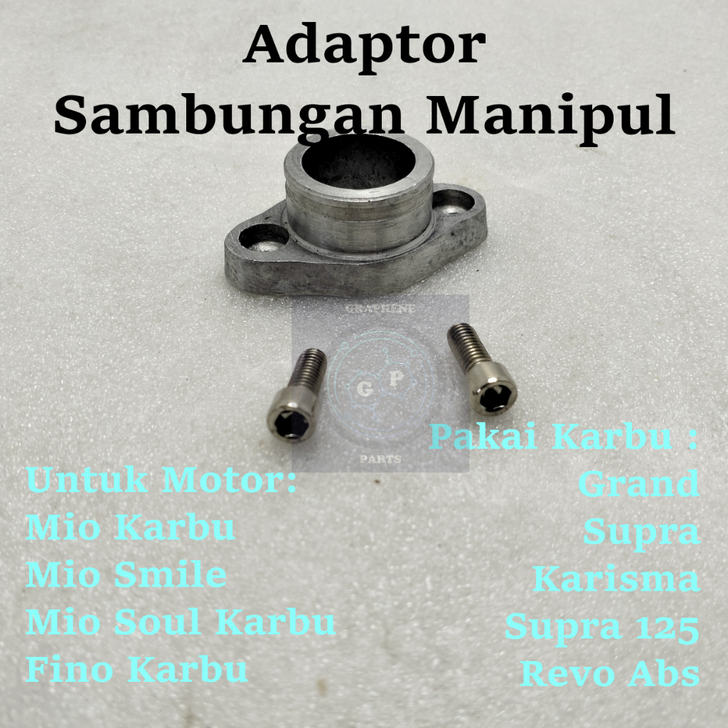 Adaptor sambungan manipul Mio Fino Soul karbu untuk pakai karburator Grand supra karisma 125 Revo ab