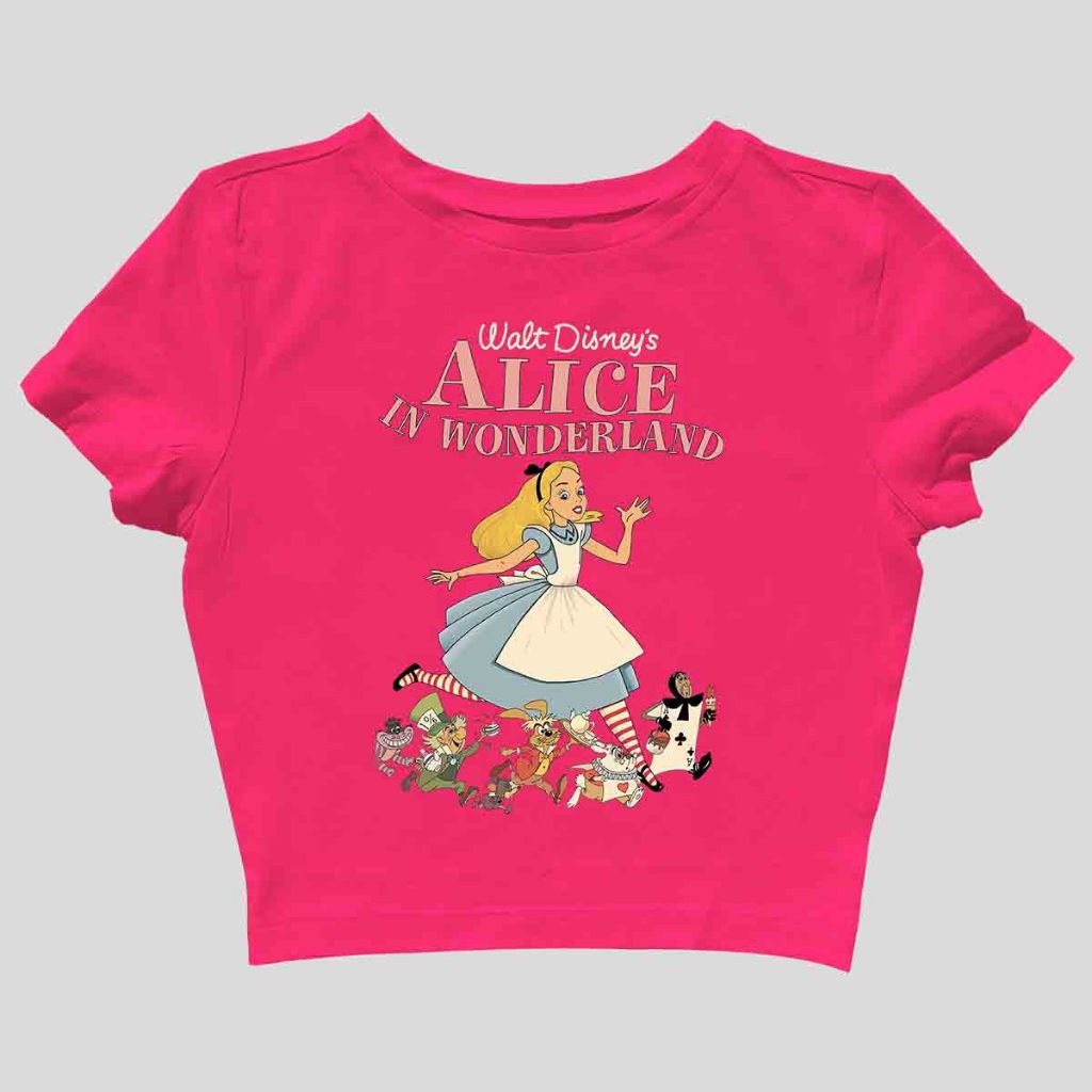Baby tee Alice In Wonderland Style Y2k Crop tee