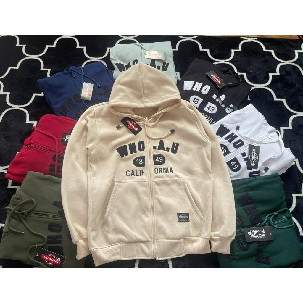 Jaket Hoodie Zipper WHO.AU California 1849 Premium Quality
