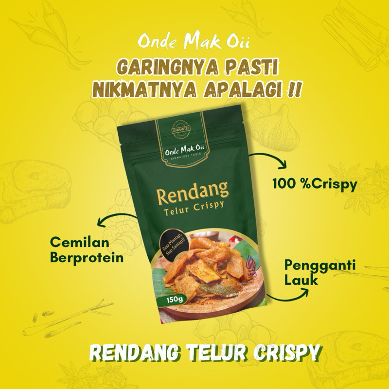 

RENDANG TELUR CRISPY 150gram | Cemilan Renyah Pendamping Nasi & Lauk