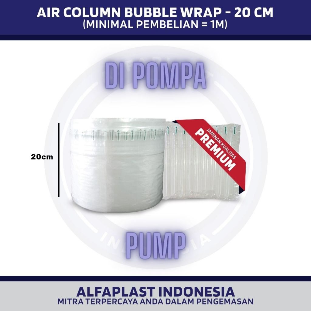 

BUBBLE WRAP AIR COLUMN BAG PLASTIC KOLOM UDARA KEMASAN - POMPA