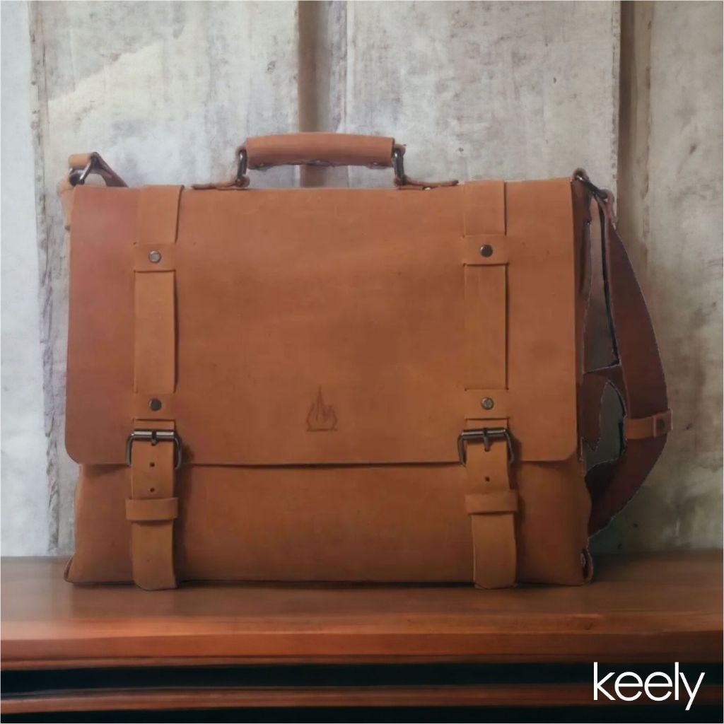 Tas Kulit Asli Tanpa jahitan Vintage Postman