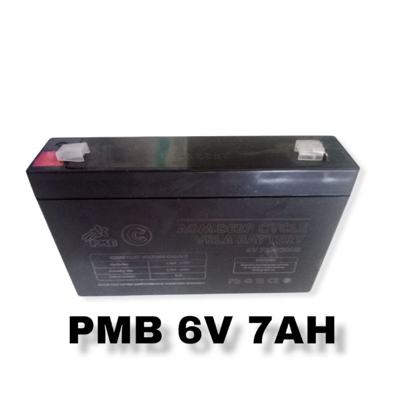 AKI/BATERAI/ACCU KERING 6VOLT 7Ah ORIGINAL PMB
