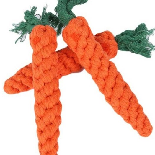 Mega Mainan kunyah anjing tali gigitan dog toy wortel anyam