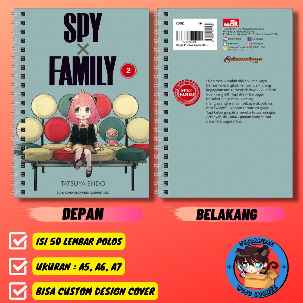 

Kemasan Baru nte bk ANIME atatan ANIME SPY X FAMILY SHS
