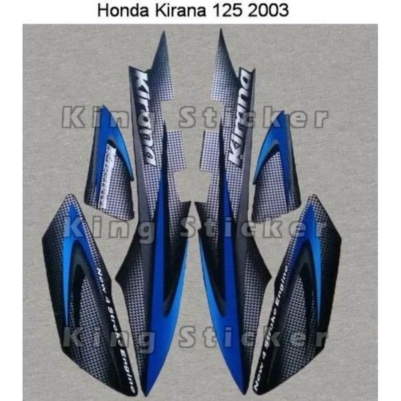 STRIPING HONDA KIRANA TAHUN 2003 HITAM BIRU