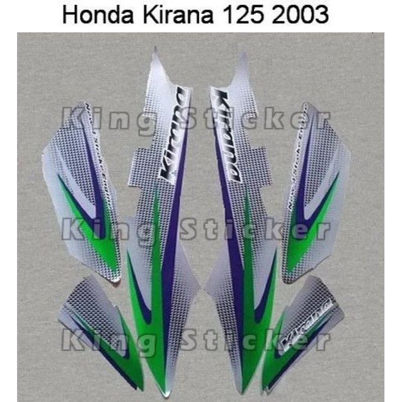 STRIPING HONDA KIRANA TAHUN 2003 SILVER HIJAU