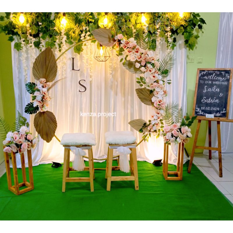 Sewa backdrop murah/jabodetabek/ring rustic/ring bulat/rustic/lamaran/akad/rustik/ultah/khitanan/tas