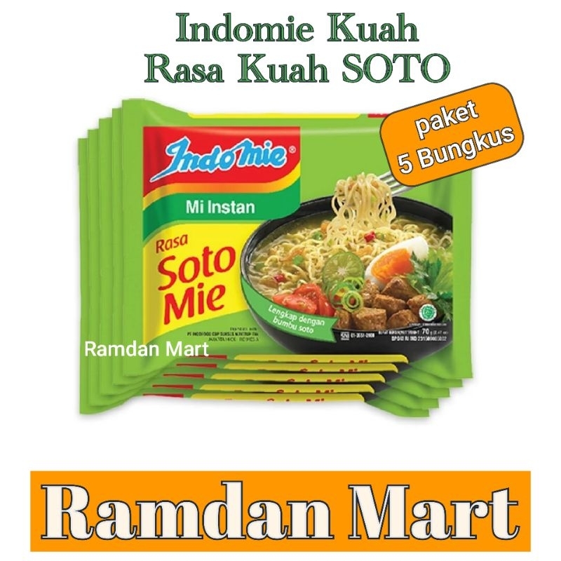 

Promo Indomie kuah soto paket 5 bungkus