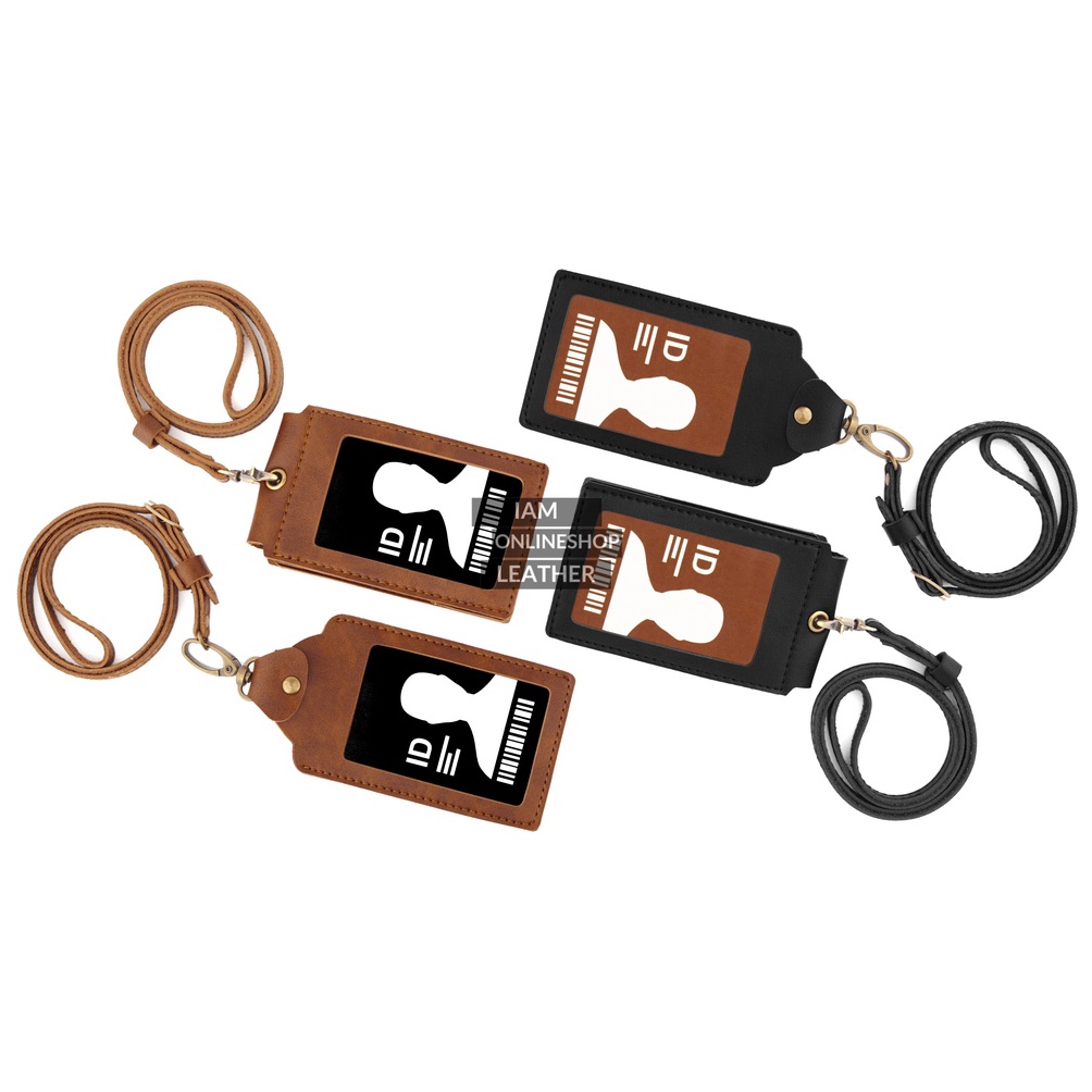 

Best Front Name Tag Quick Card Holder Kulit Id Card Holder Gantungan Nama Kartu Multifungsi Kalung Kantor Pria Wanita B7M