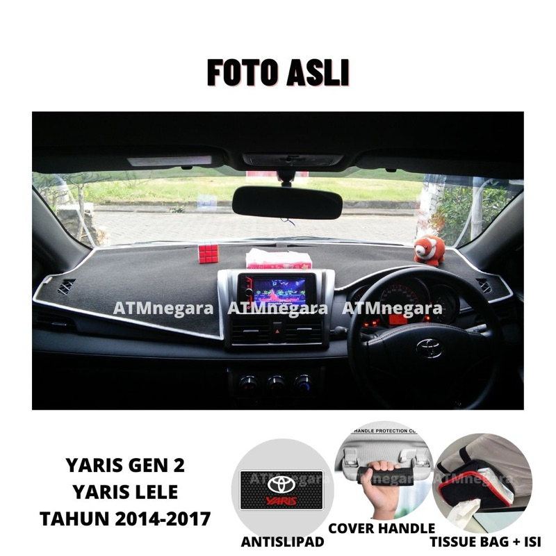 Senter_Ajaib Cover Dashboard Premium Yaris Lele Yaris Gen 2 Aksesoris Alas Pelindung Dasbor Mobil