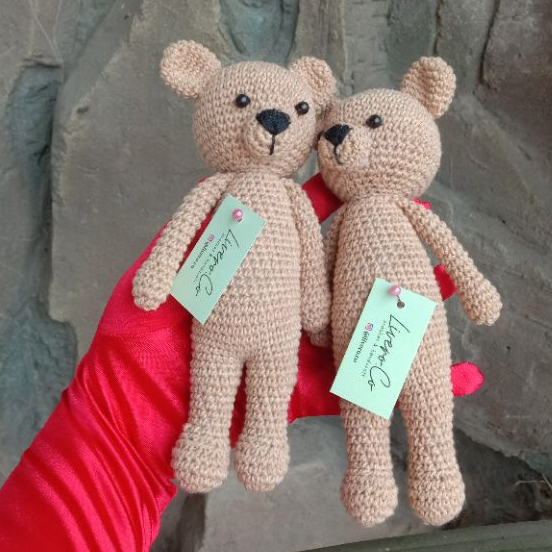BEAR SIBLING AMIGURUMI/BONEKA RAJUT BERUANG KEMBAR