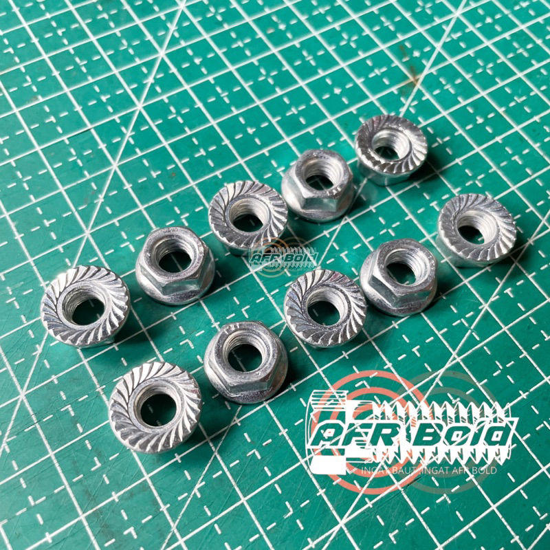 MUR FLANGE M6 (10 pcs)/ MUR FLANGE KUNCI 10