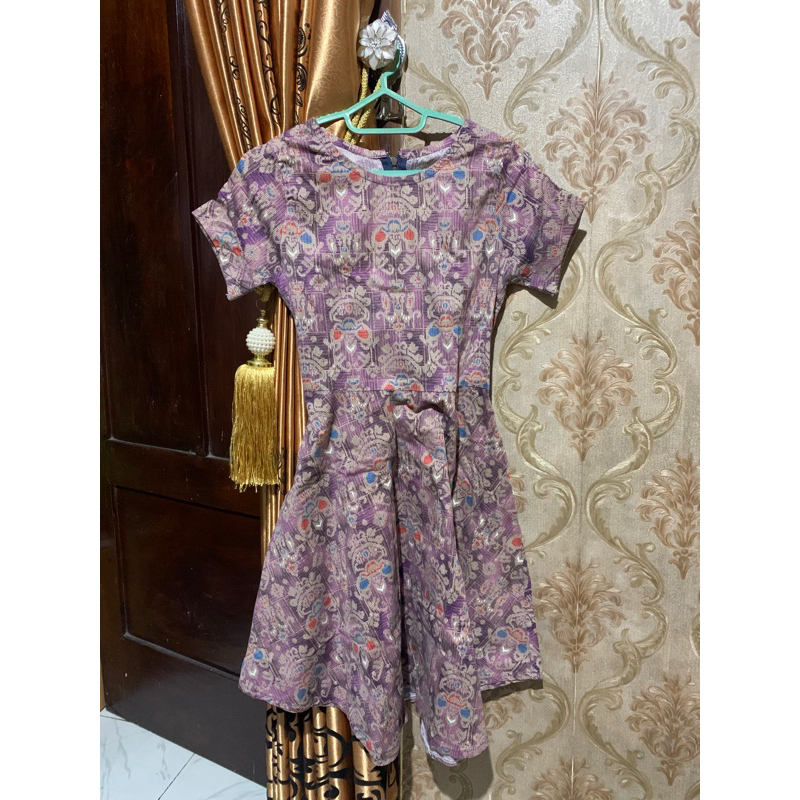 Batik Midi Dress Wanita