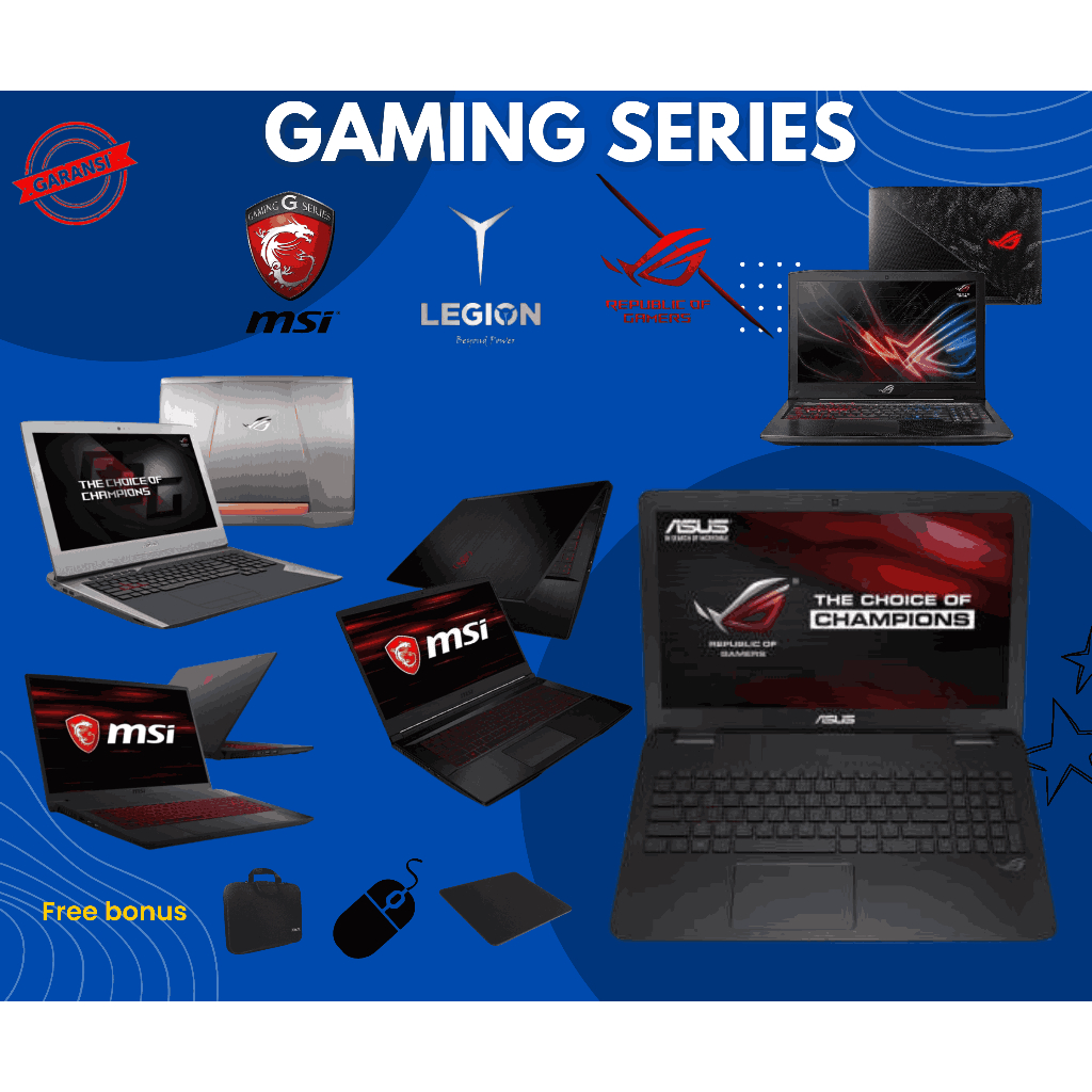 ASUS ROG, MSI GF63, LENOVO LEGION GAMING SECOND ORIGINAL - GF63 10UC