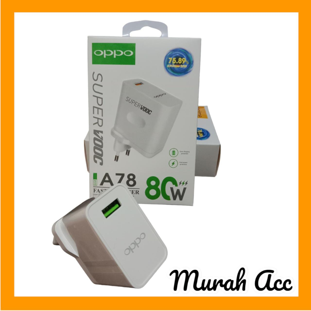 Batok Charger/Travel Adapter OPPO 80W New Super VOOC